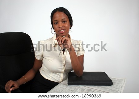 Happy business woman executive