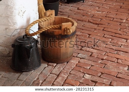coffee pot and water bucket
