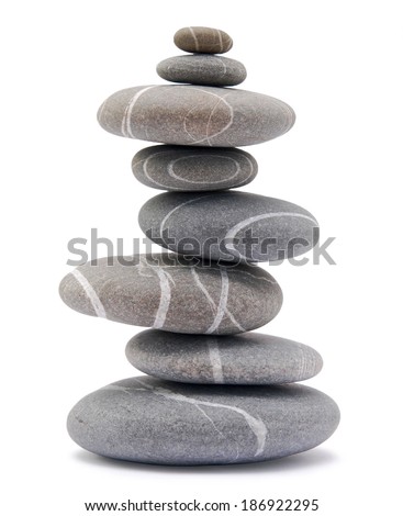 stone tower isolated on white (series)
