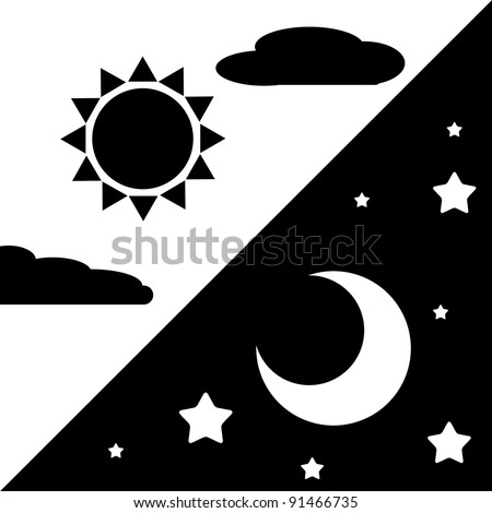 Day And Night Sign Symbol Stock Photo 91466735 : Shutterstock