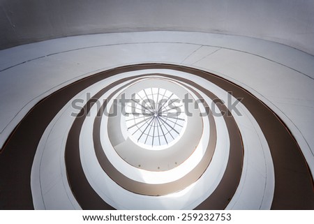 Circular Modern Skylight inside a Modern Architecture Building