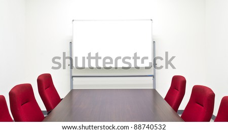 Meeting room with whiteboard