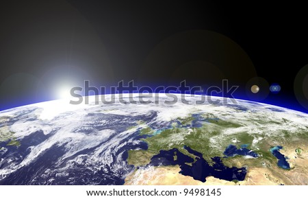 Europe seen from the space