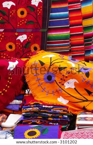 Mexican colorful craft market
