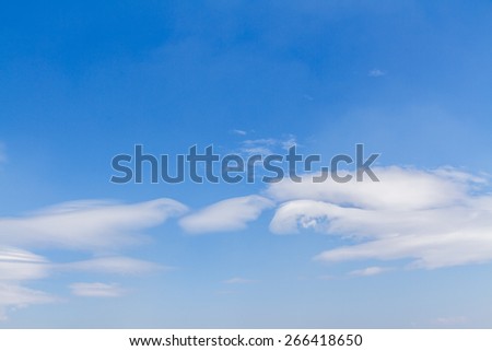 Blue sky and white cloud on summer. Good weather day background.
