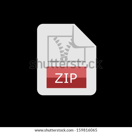 Zip file icon vector