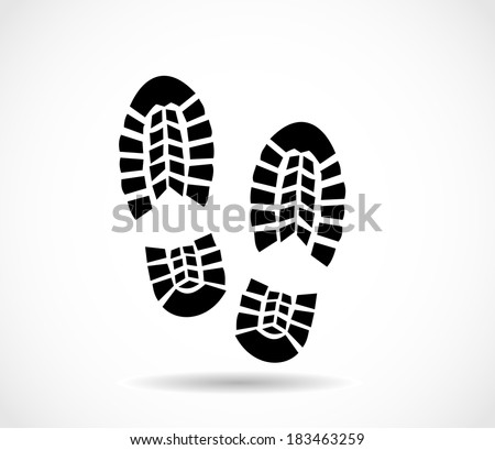 Shoe print vector