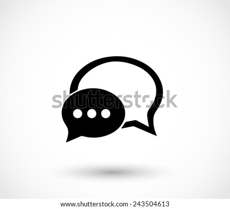 Chat icon with dialog clouds vector