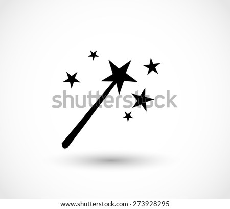 Magic wand icon vector