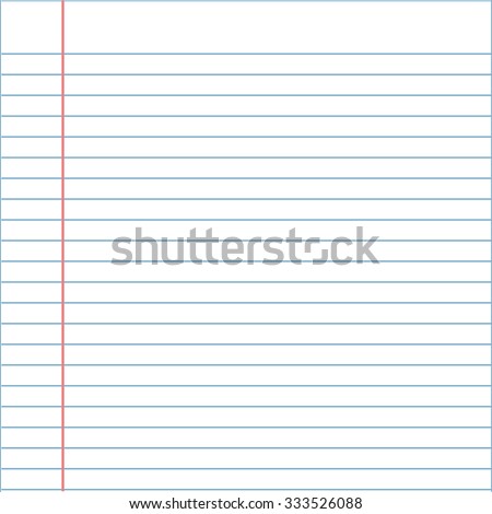 Notebook page template with lines vector
