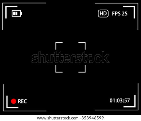 Recording View, Camera View Vector - 353946599 : Shutterstock