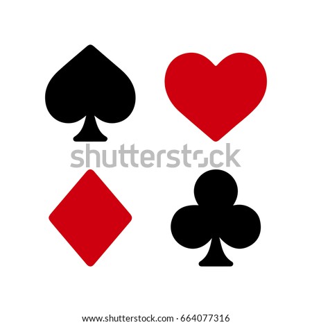 Play cards symbols vector set 