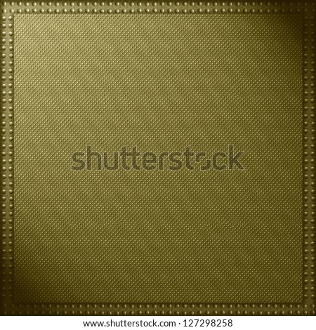 golden metal abstract background or slanting circle texture with gold frame