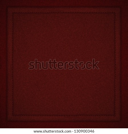 red abstract canvas background or rough pattern texture with seam and border