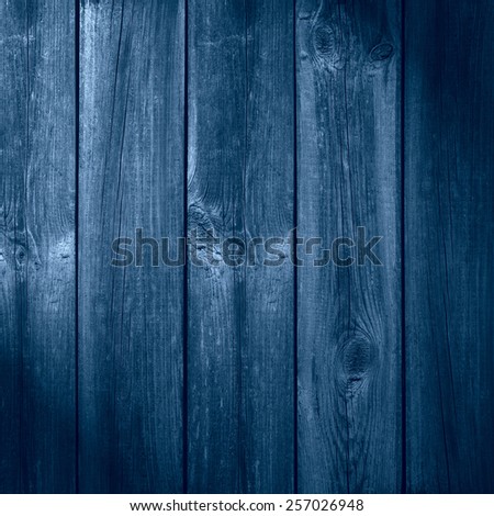 old wooden blue planks background or organic texture