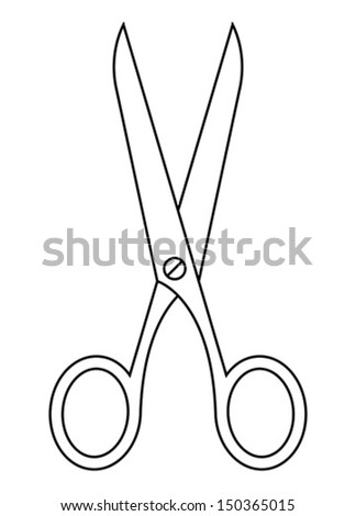 Scissors symbol isolated on white background