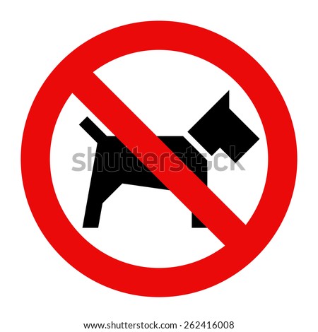 No dogs sign isolated on white background 