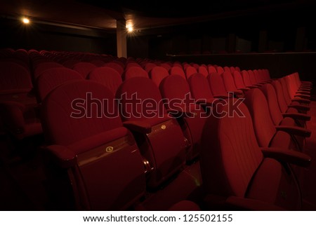 Empty chairs in the theater