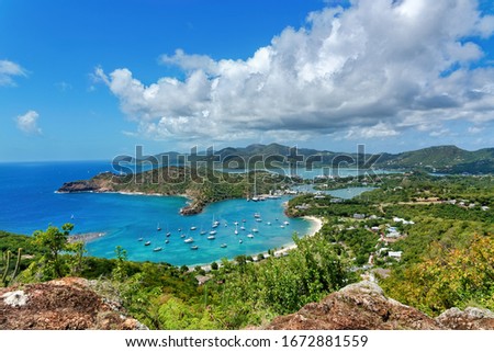 Nelson’s Dockyard National Park Panorama, UNESCO World Heritage Site, Antigua and Barbuda Stock fotó © 