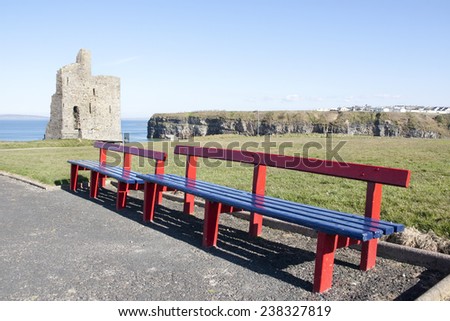 a beautiful path with benches to Ballybunion beach and castle