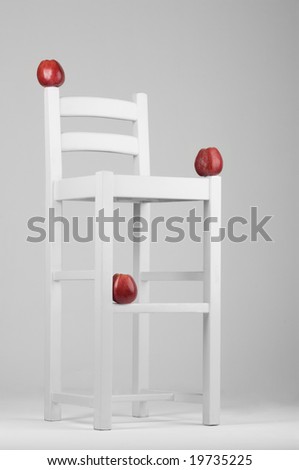 Apple and chair