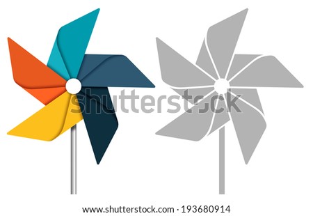 Pinwheel concept illustration