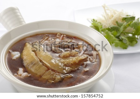Shark fin soup,close up