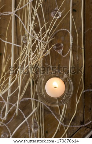 Candle decoration in wedding event
