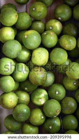 Limes collected from garden,lime background