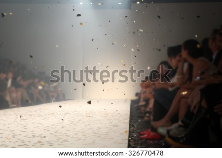 Fashion runway out of focus,blur background