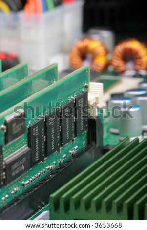 Computer and server components: microcircuits, wires
