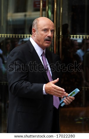 NEW YORK - SEPTEMBER 3: Dr. Phil in New York recording a new episode of \