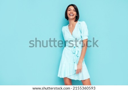 Similar – Image, Stock Photo Romantic young female model in room