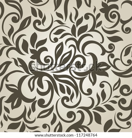 Stylish Modern Abstract Background With Floral Seamless Pattern. Stock ...