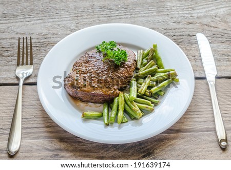 Beef Steak with green beans
