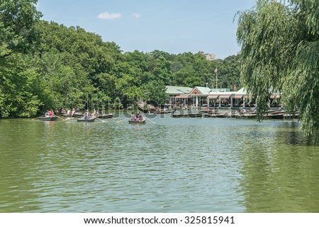 NEW YORK CITY - JULY 10: People have rest in Central Park on July 10, 2015 in New York. Central Park is an urban park in the central part of the borough of Manhattan.