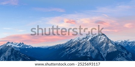 Similar – Foto Bild Schneebedeckte Bergspitze