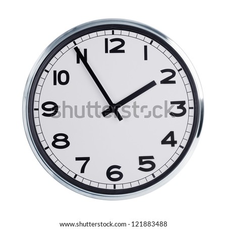 Wall Clock Shows The Time - Two Hours Of Day Stock Photo 121883488 ...