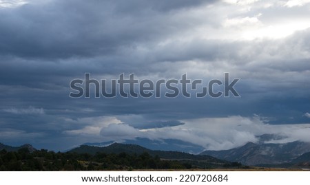 Monsoon Clouds Over Colorado Mountains