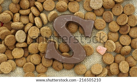 Chocolate letter S for the Dutch Sinterklaas on December 5th