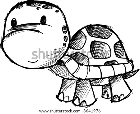 Turtle Sketch Vector Illustration - 3641976 : Shutterstock