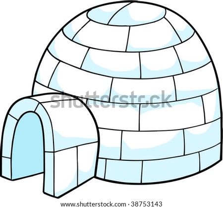 White Snow Igloo Vector Illustration - 38753143 : Shutterstock