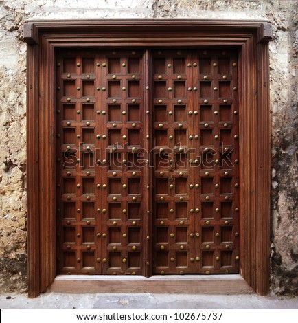 Antique Indian style Wooden Door