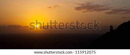 Sunrise over Makapu\'u point and lighthouse on the coast of Oahu.