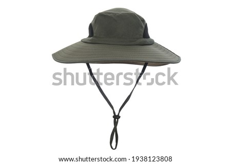 Unisex Wide Brim Sun Hat Summer UV Protection Bucket Hat Foldable Fishing Hat Foto stock © 