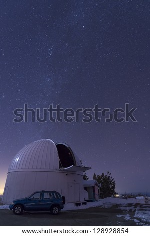 The 60 inch telescope at Mount Lemmon searches the skies for near Earth asteroids as part of the Catalina sky survey.