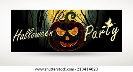 Halloween party. Poster happy holiday. Set of flyers for a holiday, invitation, bloody style, pumpkin