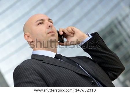 Businessman with phone