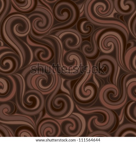 Colorful abstract hand-drawn pattern, waves or curls background. Seamless pattern for your design wallpapers, pattern fills, web page backgrounds, surface textures.