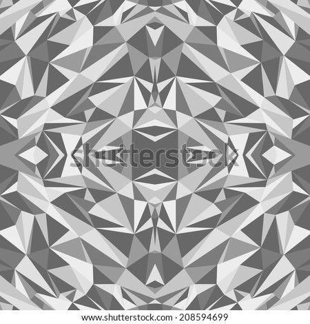 monochrome geometrical background, crystal pattern